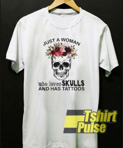 Just Woman Who Loves Skulls t-shirt for men and women tshirt