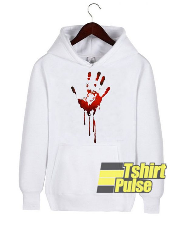 Bloody Hand hooded sweatshirt clothing unisex hoodie