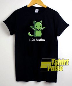 Cat and Cthulhu t-shirt for men and women tshirt