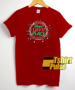 Joy Hope Love Peace Christmas t-shirt for men and women tshirt