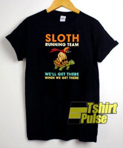Sloth running team t-shirt for men and women tshirt