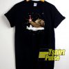 Snail Santa Hat t-shirt for men and women tshirt