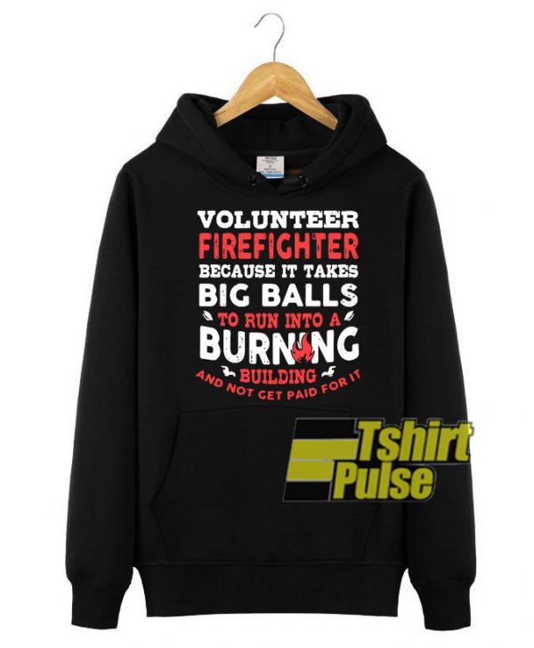 Volunteer firefighter hooded sweatshirt clothing unisex hoodie