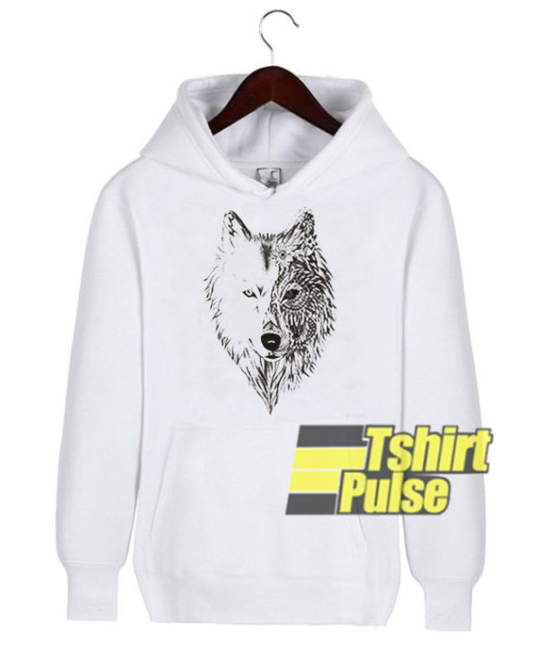 Wolf Tribal Aztec hooded sweatshirt clothing unisex hoodie