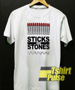 sticks and stones t-shirt for men and women tshirt