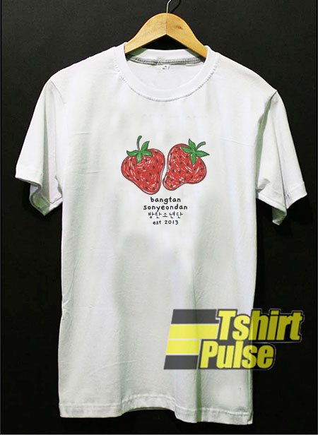 BTS Strawberry t-shirt for men and women tshirt