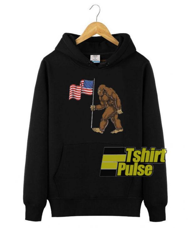 Bigfoot American Flag hooded sweatshirt clothing unisex hoodie