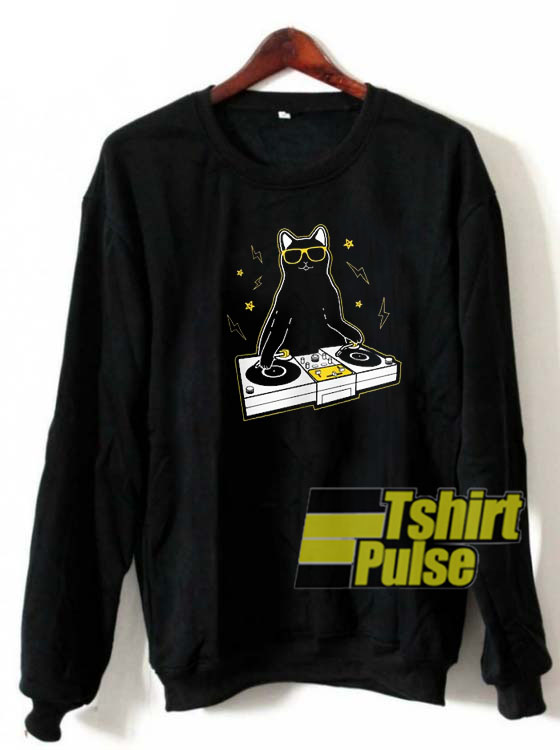 Cat DJ sweatshirt