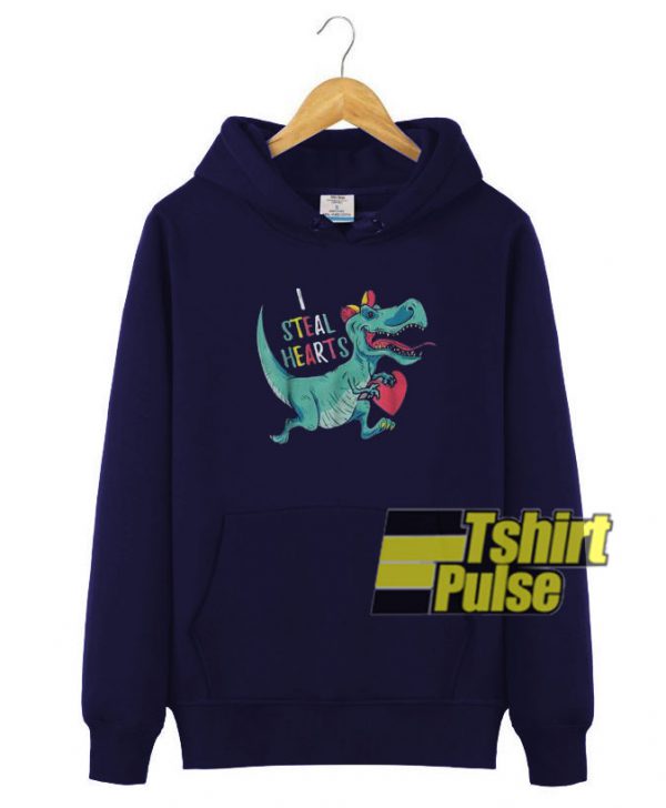 Dinosaur I Steal Hearts hooded sweatshirt clothing unisex hoodie