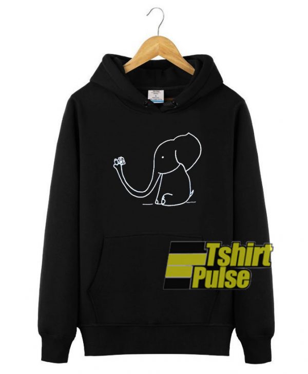 Elephant selfi hooded sweatshirt clothing unisex hoodie