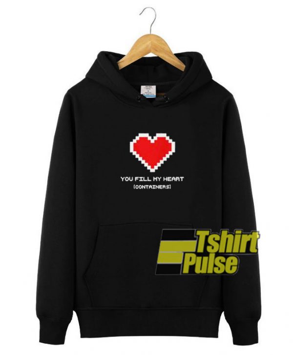 Heart Container hooded sweatshirt clothing unisex hoodie