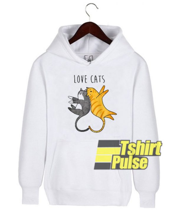 Love Cats hooded sweatshirt clothing unisex hoodie