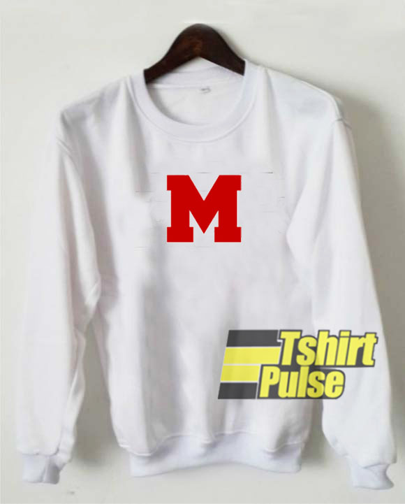 M Font sweatshirt