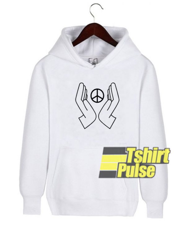 Peace hooded sweatshirt clothing unisex hoodie
