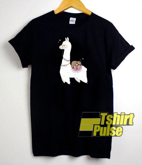 Sleeping llama t-shirt for men and women tshirt