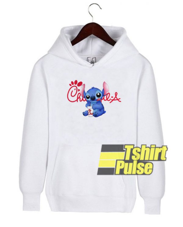 Stitch Drinking Chick hooded sweatshirt clothing unisex hoodie