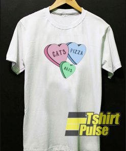 Cats Pizza Maps Candy t-shirt for men and women tshirt