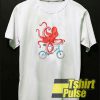 Cycling octopus t-shirt for men and women tshirt