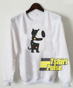 Dog Hug Cat sweatshirt