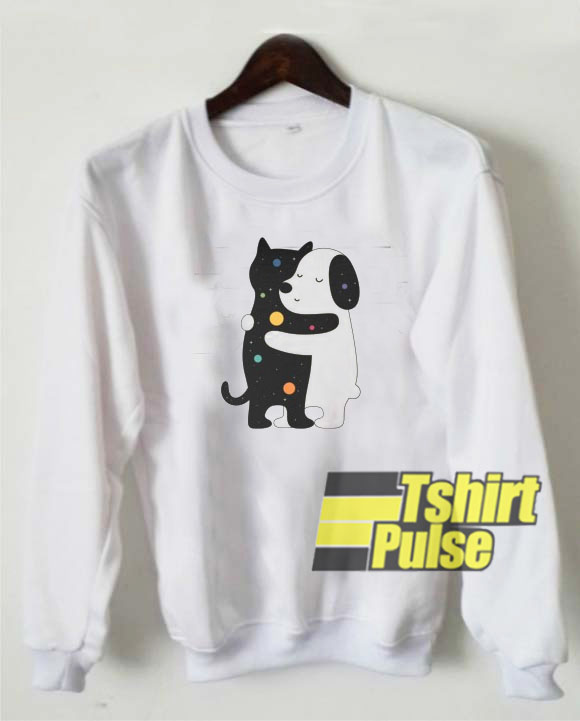 Dog Hug Cat sweatshirt