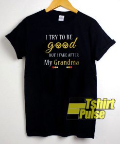 I try to be good t-shirt for men and women tshirt