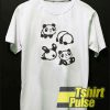Rolling panda t-shirt for men and women tshirt