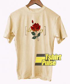 destroy red rose t-shirt for men and women tshirt