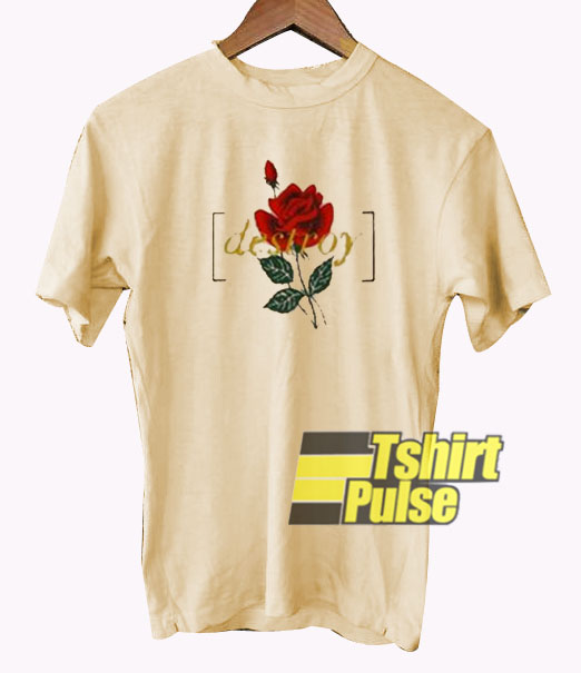 destroy red rose t-shirt for men and women tshirt