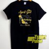 April Girl Stepping t-shirt for men and women tshirt