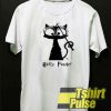 Black cat Harry Pawter t-shirt for men and women tshirt