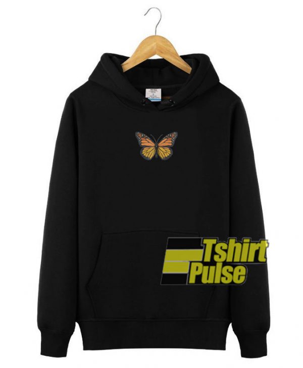 Butterfly Black hooded sweatshirt clothing unisex hoodie