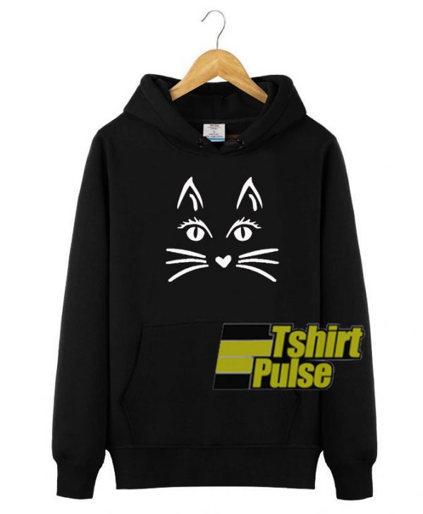 Cat Face Halloween hooded sweatshirt clothing unisex hoodie