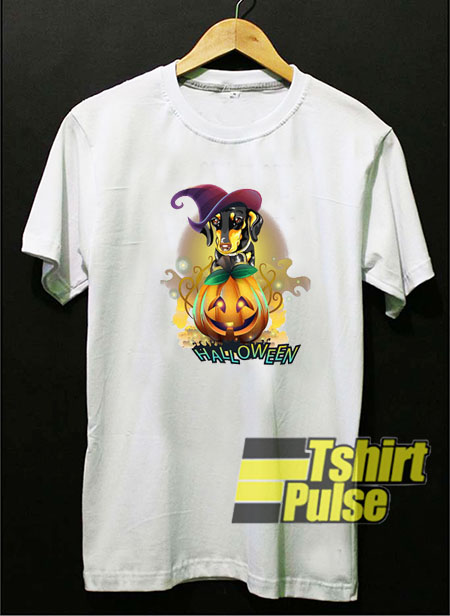 Dachshund and pumpkin Halloween t-shirt for men and women tshirt