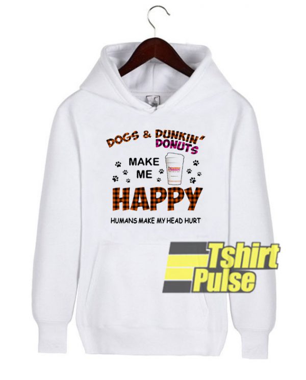 Dogs and Dunkin' Donuts hooded sweatshirt clothing unisex hoodie