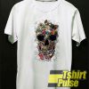 Floral Skull Printed t-shirt for men and women tshirt
