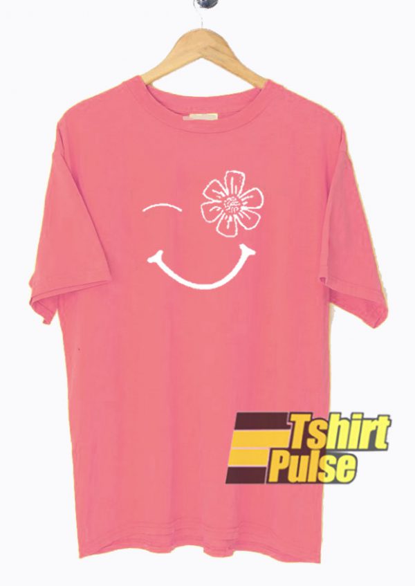 Flower Eye Smile t-shirt for men and women tshirt