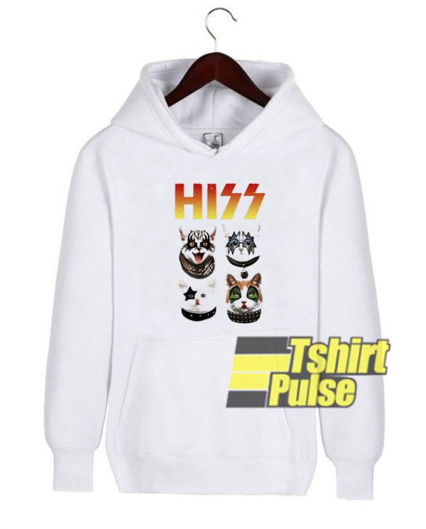 Hiss Kiss cats hooded sweatshirt clothing unisex hoodie