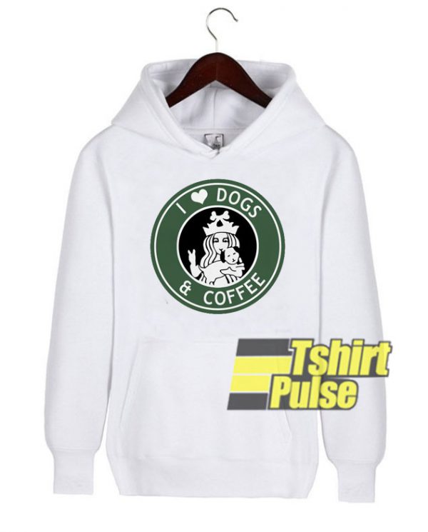 I love dogs and coffee hooded sweatshirt clothing unisex hoodie