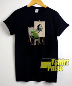 Kermit Frog Drawing Jim Henson Potrait tshirt