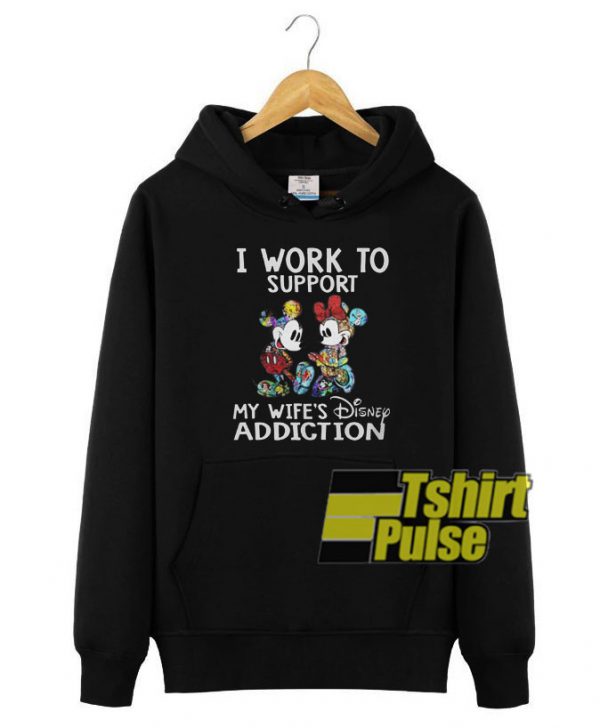 Mickey Minnie mouse I work hooded sweatshirt clothing unisex hoodie