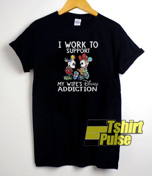 Mickey Minnie mouse I work t-shirt for men and women tshirt