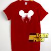 Mickey Mouse Striped Castle t-shirt for men and women tshirt