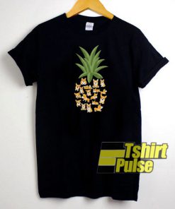 Pineapple Corgi t-shirt for men and women tshirt