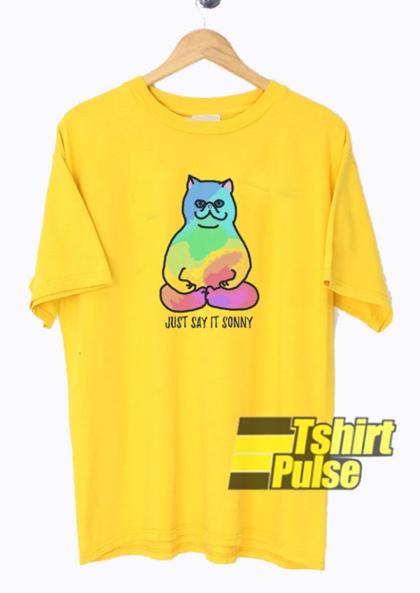 Rainbow Yoga Cat t-shirt for men and women tshirt