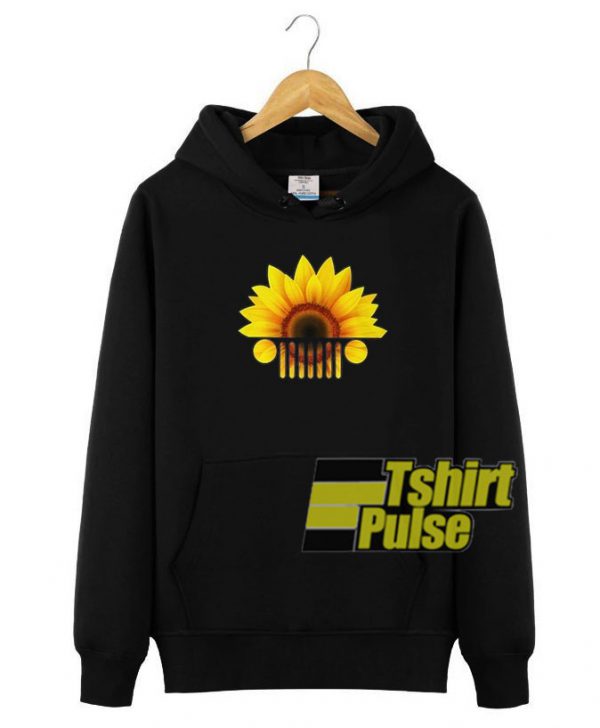Sunflower jeep car hooded sweatshirt clothing unisex hoodie