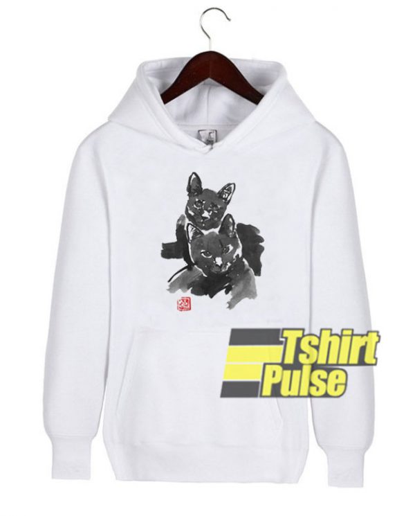 Black Brothers Cats hooded sweatshirt clothing unisex hoodie
