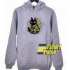 Black Cat With Flowers hooded sweatshirt clothing unisex hoodie