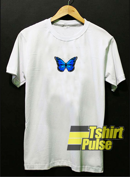Blue Butterfly t-shirt for men and women tshirt