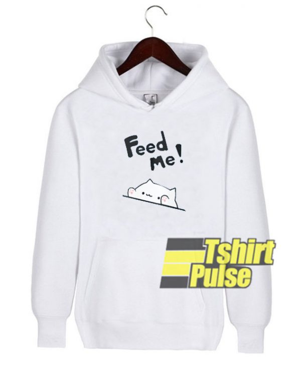Feed Me Bongo Cat hooded sweatshirt clothing unisex hoodie