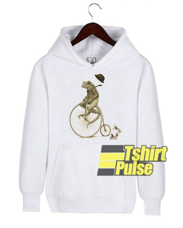 Frog On Bike hooded sweatshirt clothing unisex hoodie